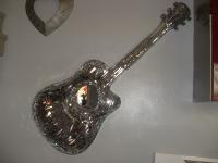 hand made/sculpted mirror mosaic guitar