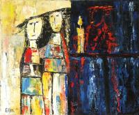 “Night spirit” oil painting Bogomolnik