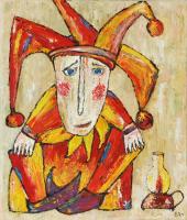“Lonely clown” oil painting Bogomolnik