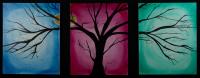 Moonlit Tree Tripytch