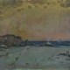 Winter evening in the village